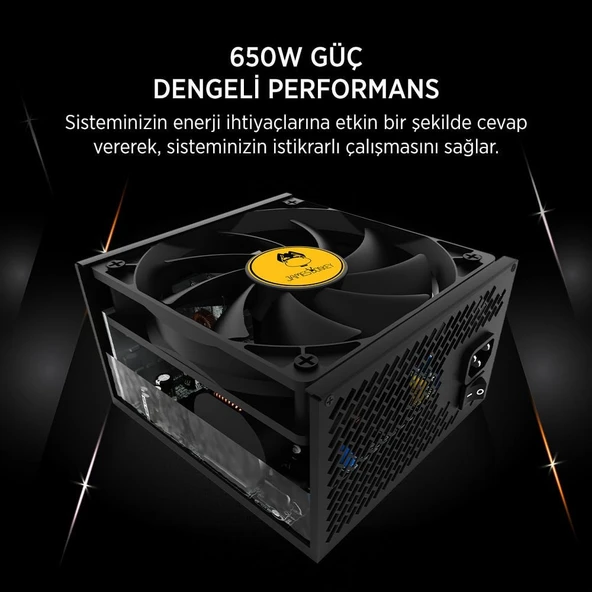 James Donkey JDP650 APFC 12CM 650W Bronze 80+ Power Supply - 2