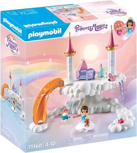 Playmobil Princess Magic 71360 Göksel Bebek Bulutu, Bulutlarda Büyülü Bebek Odası, Bebek Beşiği, Sallanan At, Oyuncak Ay - 4