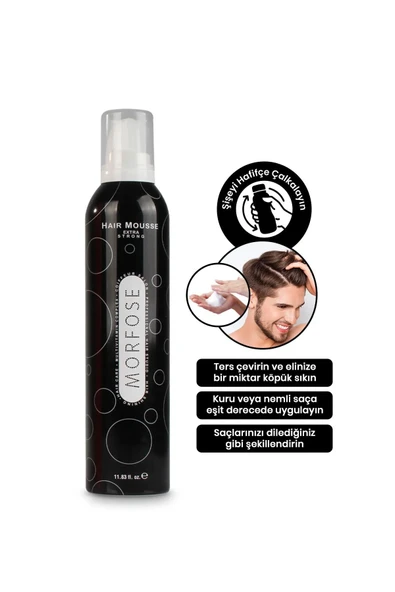 Extra Strong Saç Köpük 350 ML - Ekstra Güçlü Tutuş - mrfs - 3