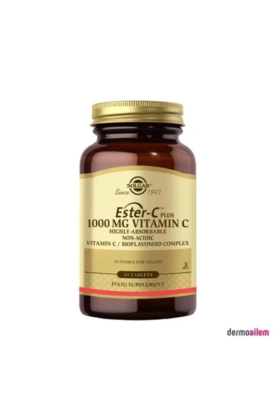 Solgar Ester-C Plus 1000 Mg Vitamin C 60 Tablet-SKT:07/2027