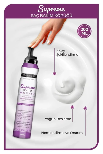 Supreme Saç Köpük 200 ML - Nemlendirme - mrfs - 2