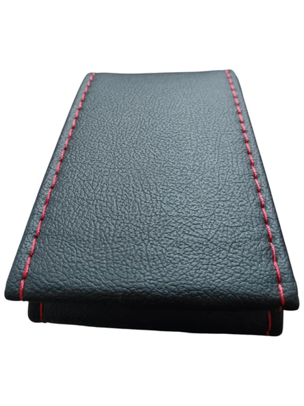 Direksiyon Kılıfı Deri Dikme Evalı Model Siyah Kırmızı 38-40 cm