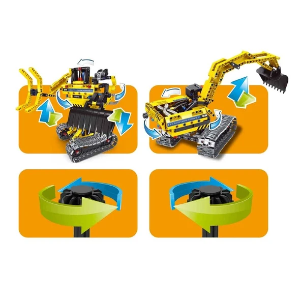 iM Master 2in1 Ekskavatör & Robot 398 Parça - 2