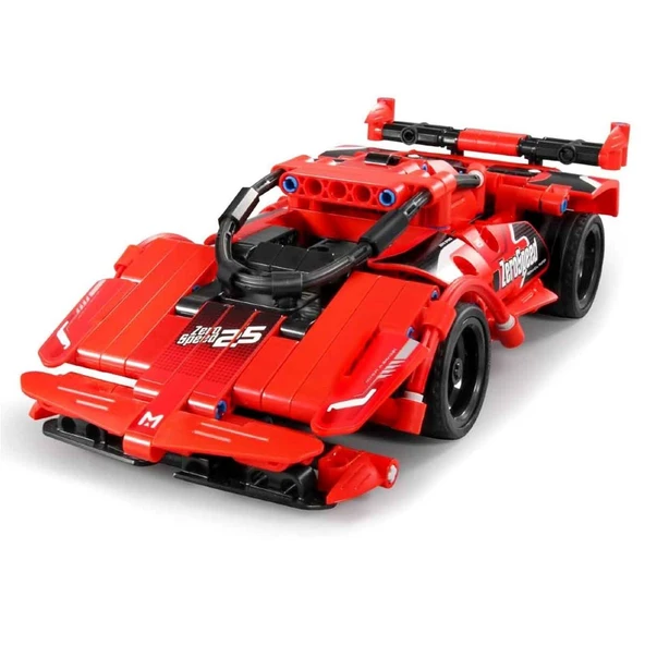 iM Master 2in1 Uzaktan Kumandalı Süper Araba Kırmızı 2.4 Ghz 351 Parça - Resim 4