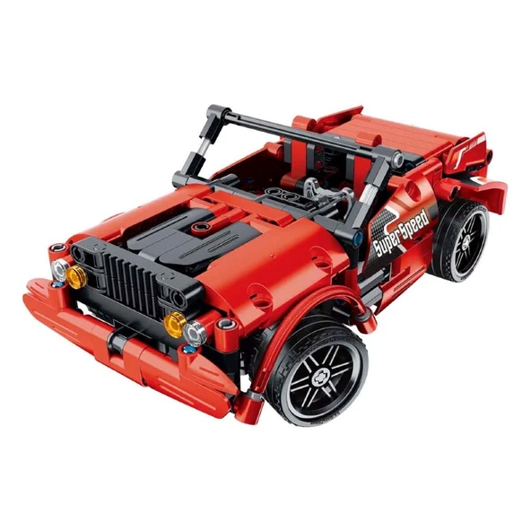 iM Master 2in1 Uzaktan Kumandalı Süper Araba Kırmızı 2.4 Ghz 351 Parça - Resim 5