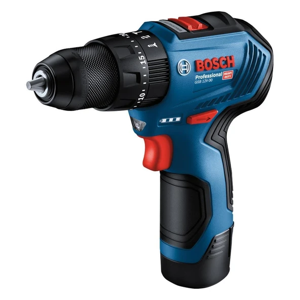 Bosch GSR 12V-30 Akülü Delme Vidalama 12V 2 Ah + 39 Parça Aksesuar Setli - 2