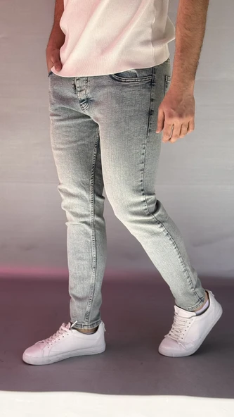 Yeşil-Mavi Yıkamalı Slim Fit Jean - 3