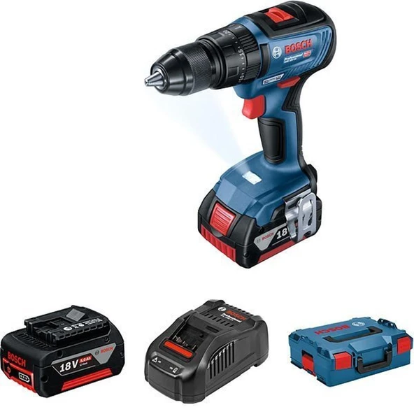 Bosch Professional GSB 18V-50 2X5Ah Çift Akülü Darbeli Vidalama - 06019H5101