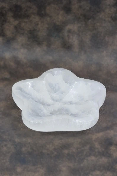 Enerji Çanağı Beyaz Selenit Yıldız Kase 45YI - 2