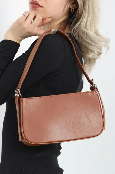 VELSE Suni Deri Bayan Omuz Çantası VS.BLKT.0282 - Resim 2