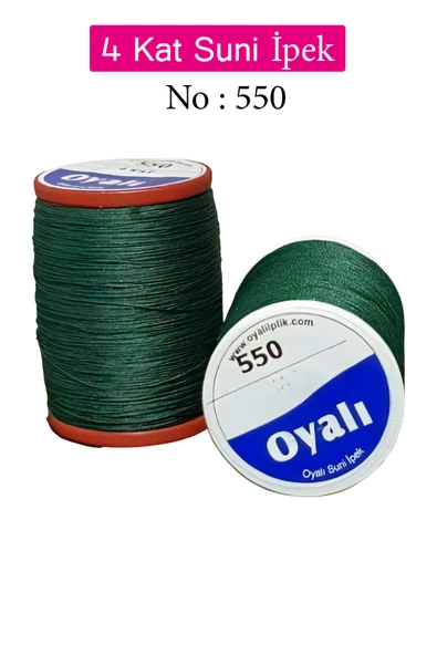 Oyalı 4 Kat Suni İpek İplik İğne Oyası Boncuk İpi Tığ Oyası No:550