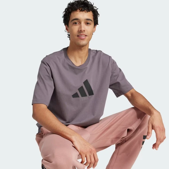 Adidas M FI 3Bar Tee 3 Çizgili Logo Tişört Erkek T-Shirt - Resim 7