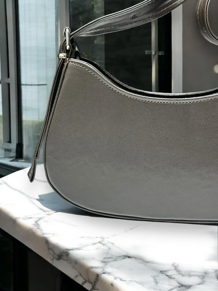 VELSE Suni Deri Bayan Omuz Çantası VS.BLKT.0281 - Resim 5