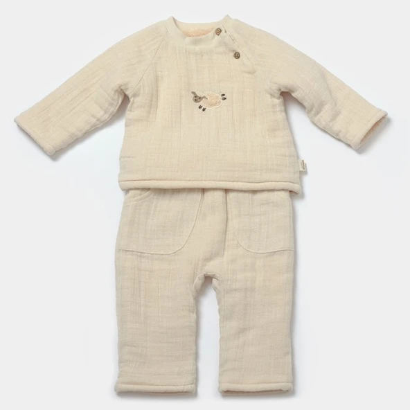 Sweatshirt & Pantolon Takım 7021 Taş