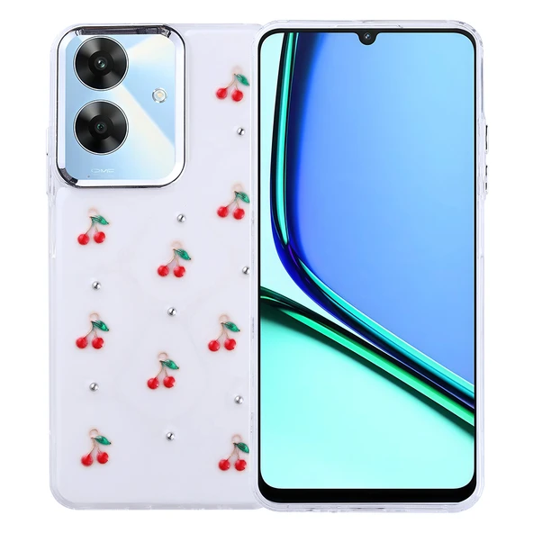 Realme Note 60 Kılıf Airbag Tasarımlı Simli Şeffaf Zore Kutup Kapak - 3