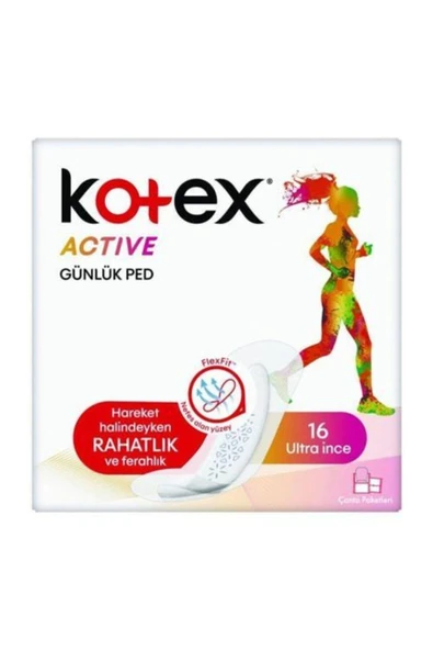 Kotex Active Günlük Ped Ultra Ince 16 Adet