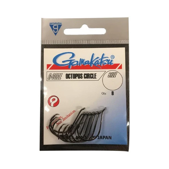Gamakatsu Octopus Circle NO:2 Siyah Olta İğnesi 8 Adet