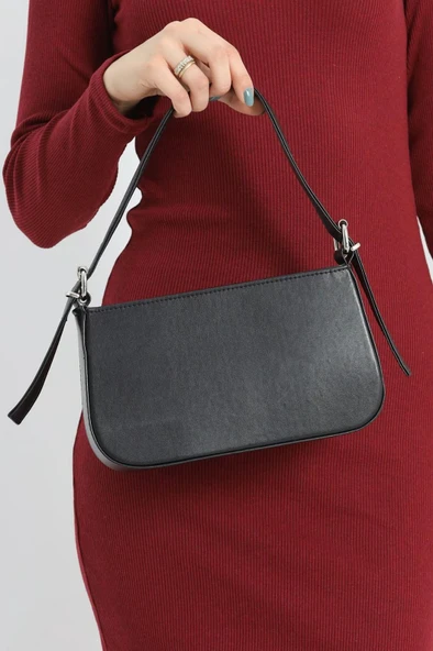 VELSE Suni Deri Bayan Omuz Çantası VS.BLKT.0285 - Resim 3