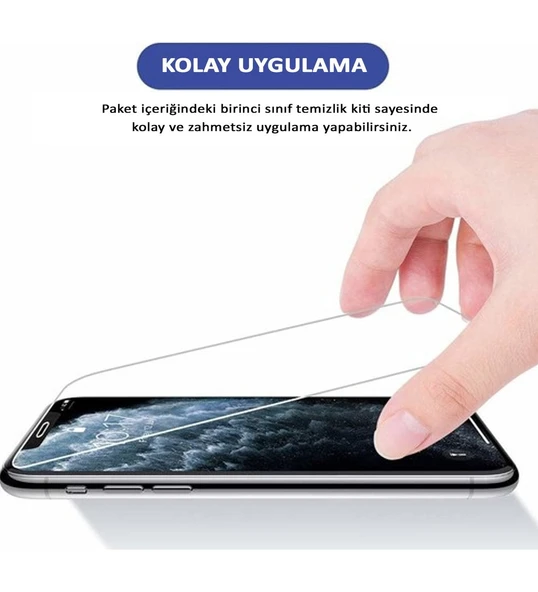Logis Samsung Galaxy A14  Antistatik 5D Tam Kaplayan Ekran Koruyucu Cam - 4