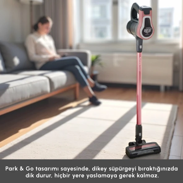 Vantuz Power Up 15 W Dikey Süpürge Rosegold - 4