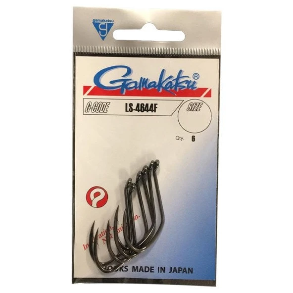 Gamakatsu LS4644F NO:4/0 Siyah Olta İğnesi 6Adet