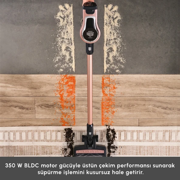 Vantuz Power Up 15 W Dikey Süpürge Rosegold - 3
