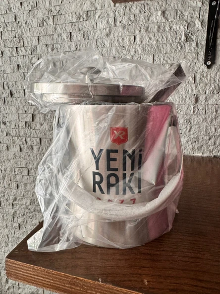 Yenı rakı buz kovası maşa hediyelı ızgara kova kapak ve maşa