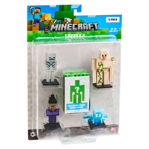 Minecraft 3D Figür Toppeez 5'li Set MC2040 Model 4