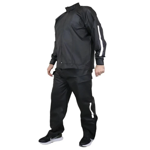 Lucky Life Yağmurluk Takım (Bahçıvan Tipi Askılı Pantolon Ve Mont) - Siyah - 2