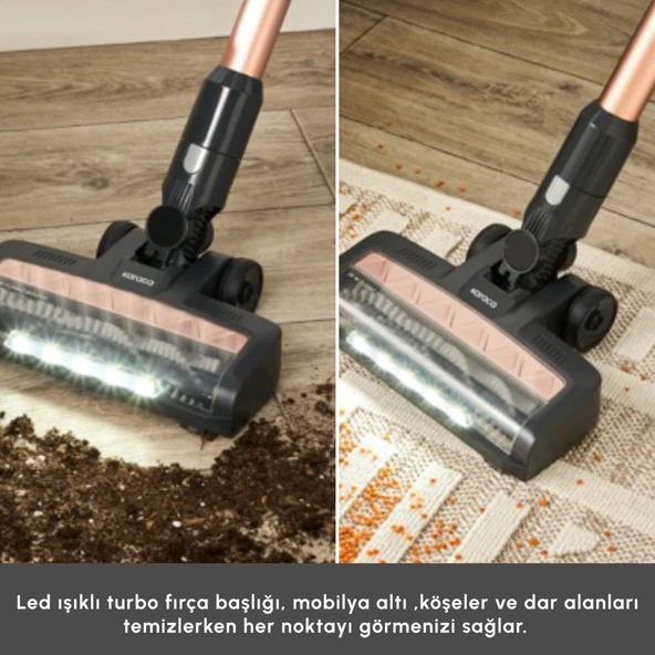 Vantuz Power Up 15 W Dikey Süpürge Rosegold - 7