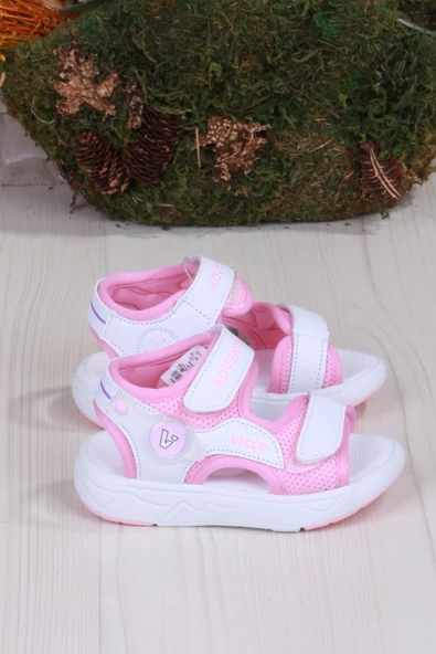 Vicco 321.E24Y.210 Mocha Pembe İlk Adım Kız Çocuk Sandalet - Resim 2