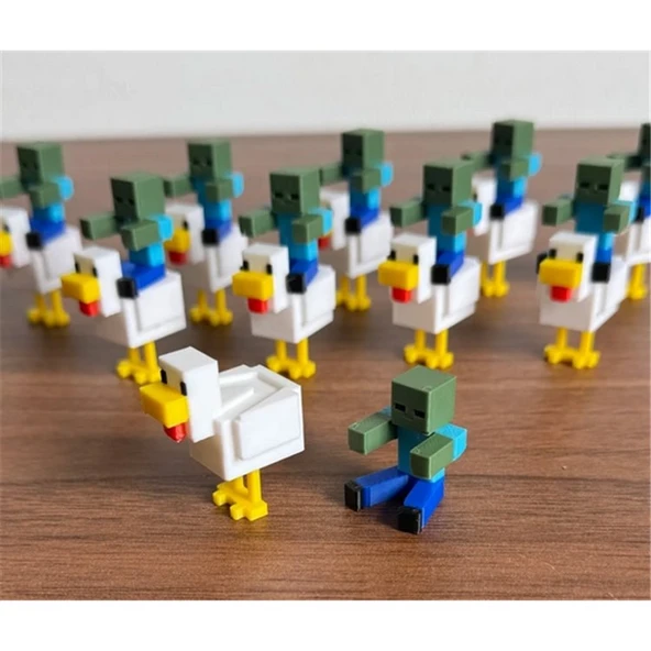 Chicken Jockey Minecraft Mini Figür - 3