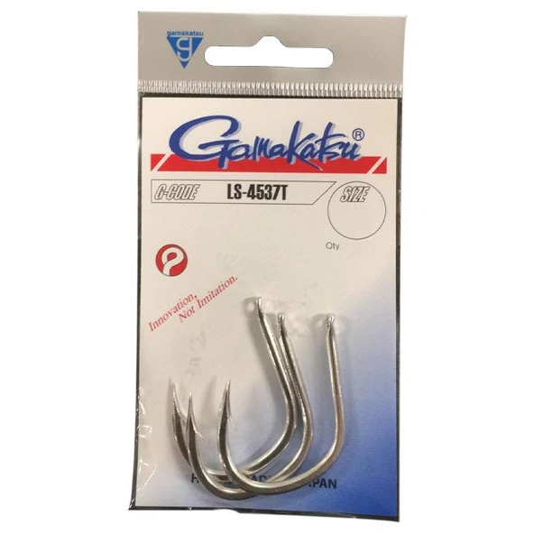 Gamakatsu LS-4537T NO:8/0 Nikel Kalaylı Olta İğnesi 3Adet
