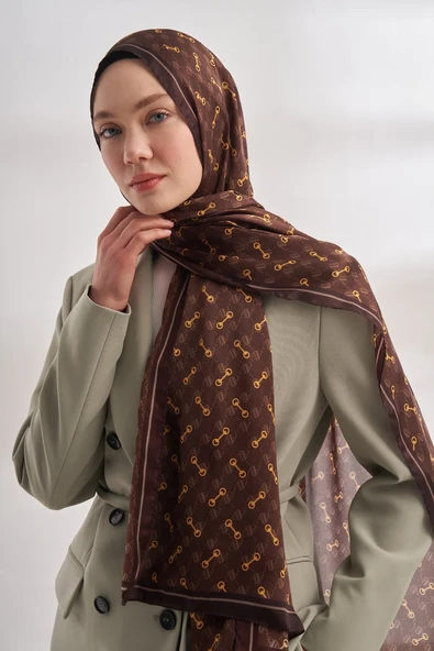 İTHAL VUAL MONOGRAM DESEN ŞAL -46463 ürün görseli
