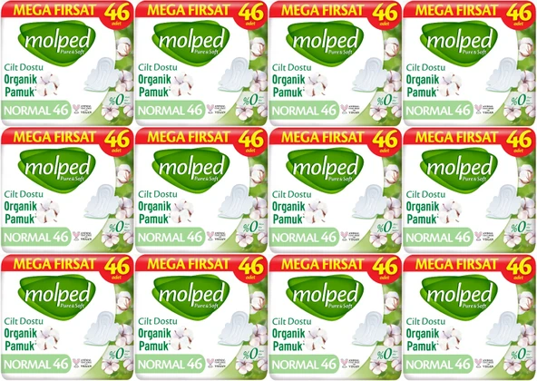 Molped Pure&Soft Hijyenik Ped Normal 552 (12PK*46) Adet Mega Pk ürün görseli 1