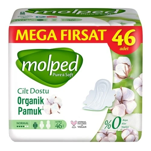 Molped Pure&Soft Hijyenik Ped Normal 552 (12PK*46) Adet Mega Pk - Resim 2