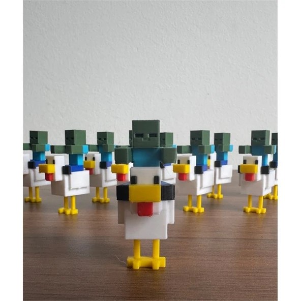 Chicken Jockey Minecraft Mini Figür