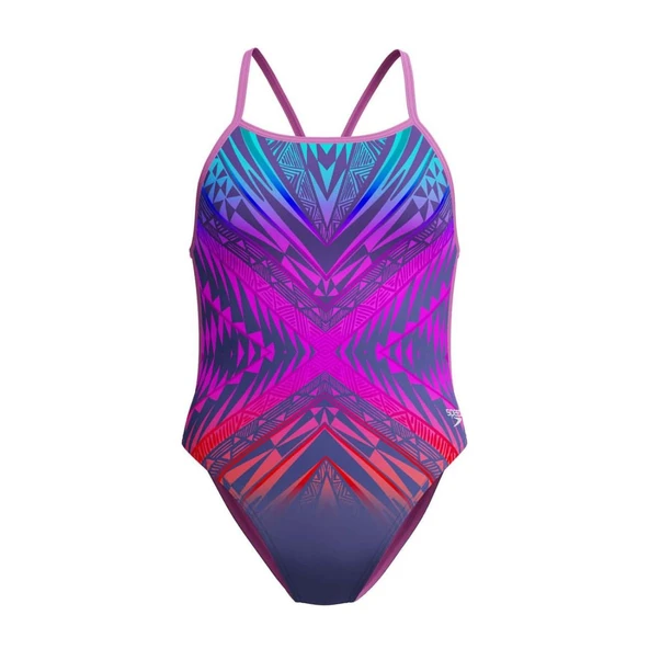 Speedo VBack Kaleidoscope Kadın Mayosu