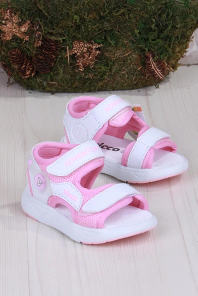 Vicco 321.E24Y.210 Mocha Pembe İlk Adım Kız Çocuk Sandalet - Resim 3