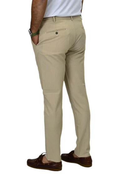 Erkek Bej Rengi Jogger Lastikli Pantolon 1920 BGL-ST04419 - Resim 3