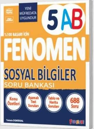 5. Sınıf Sosyal Bilgiler Fenomen Soru Bankası Fenomen Okul Yayınları