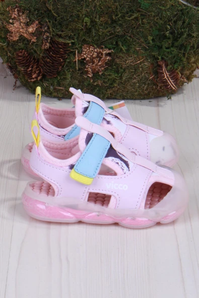 Vicco 332.B25Y.217 Live Pudra Işıklı Kız Çocuk Sandalet - Resim 2