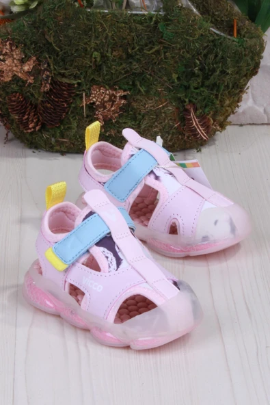 Vicco 332.B25Y.217 Live Pudra Işıklı Kız Çocuk Sandalet - Resim 3