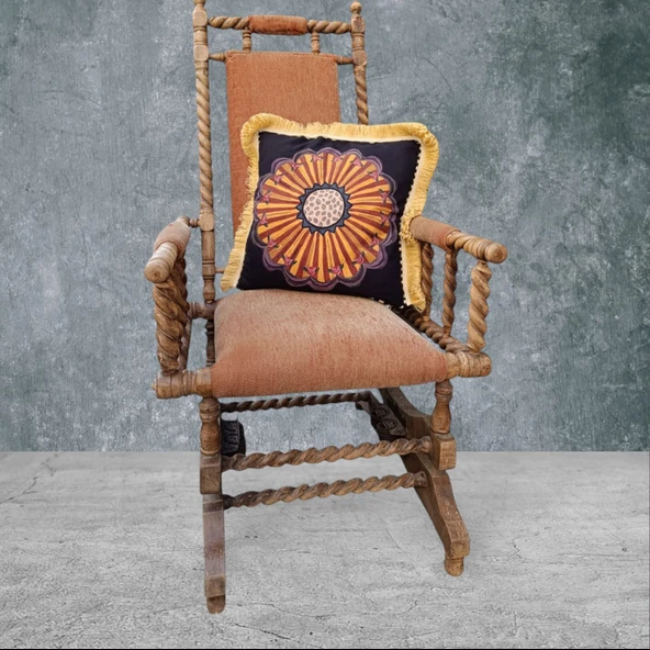 Mackenzier Çift Taraflı Dekoratif Püsküllü - Saçaklı Kırlent Kılıfı 1 Adet 43x43cm