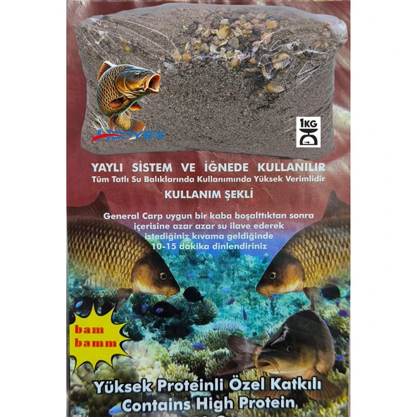 Hedyex 1Kg Sazan Tozu Yüksek Proteinli Özel Katkılı Sazan Alabalık Avı Toz Yem - 2