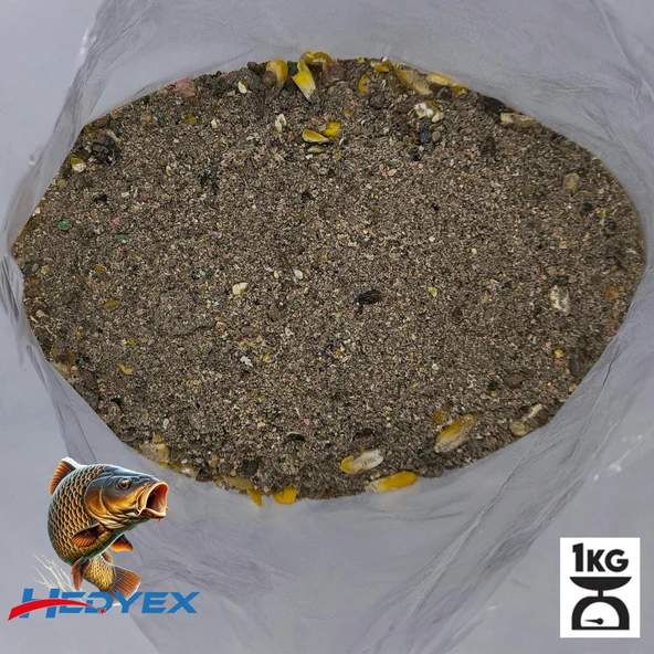 Hedyex 1Kg Sazan Tozu Yüksek Proteinli Özel Katkılı Sazan Alabalık Avı Toz Yem - 3