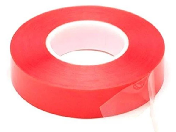 Çift Taraflı Akrilik Silikonize Bant 18 mm x 2 metre Kırmızı VHB (368368)