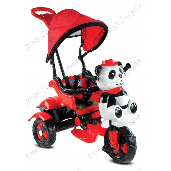 Babyhope 127 Little Panda Kontrollü 3 Tekerlekli Bisiklet Kırmızı