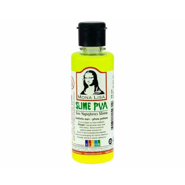 Slime Yapıştırıcı Südor 70 ML Sıvı Slime PVA Renkli Sılaym 70 ml Sıvı Yapıştırıcı - 4