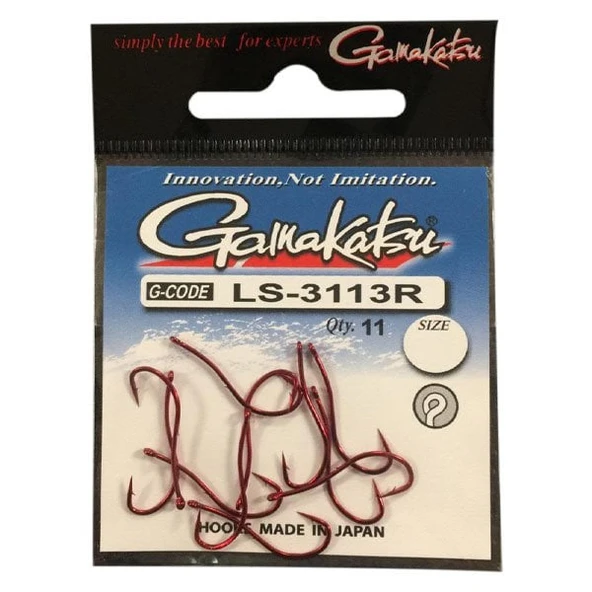 Gamakatsu LS 3113R NO:6 Kırmızı Olta İğnesi 11Adet